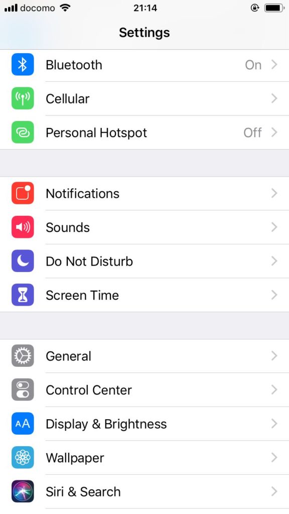 スマートホンを英語設定に変更