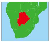 ボツワナの地図
