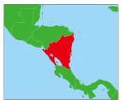 ニカラグアの地図
