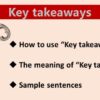Key Takeawaysのスライド